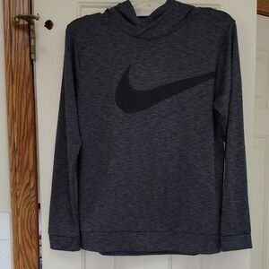 Nike Charcoal Hoodie with Black Swoosh